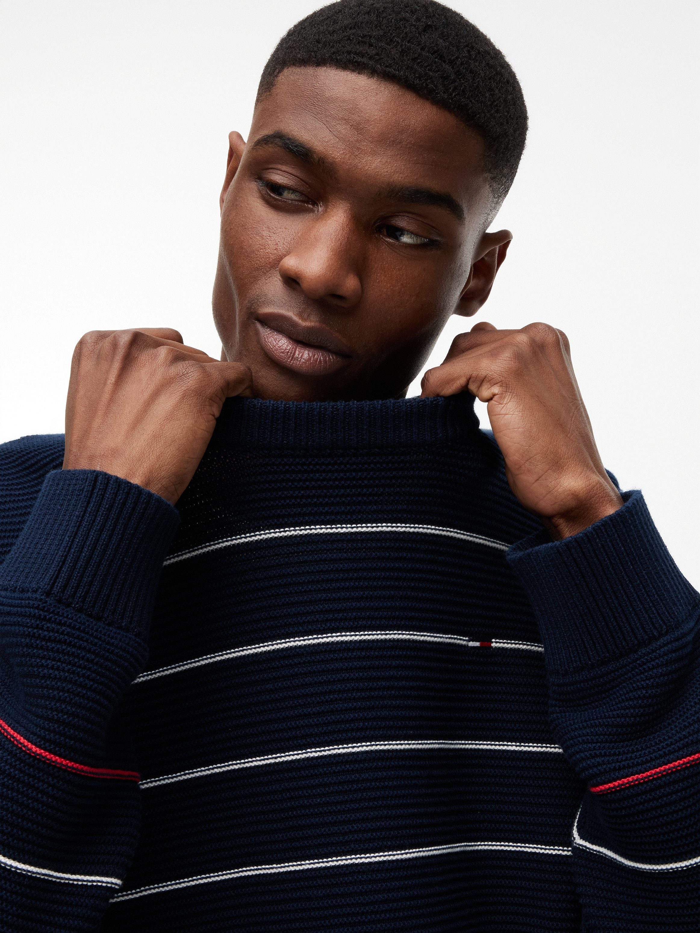 Tommy Jeans Strickpullover TJM SLIM STRIPE SWEATER