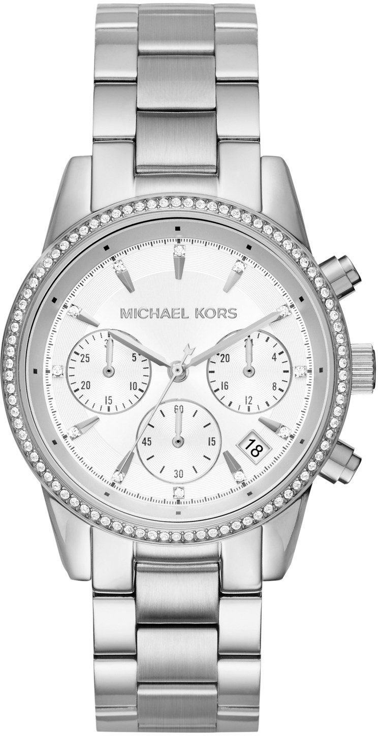 MICHAEL KORS Chronograph BRYANT MK6428, Quarzuhr, Armbanduhr, Damenuhr, Stoppfunktion, Edelstahlarmband