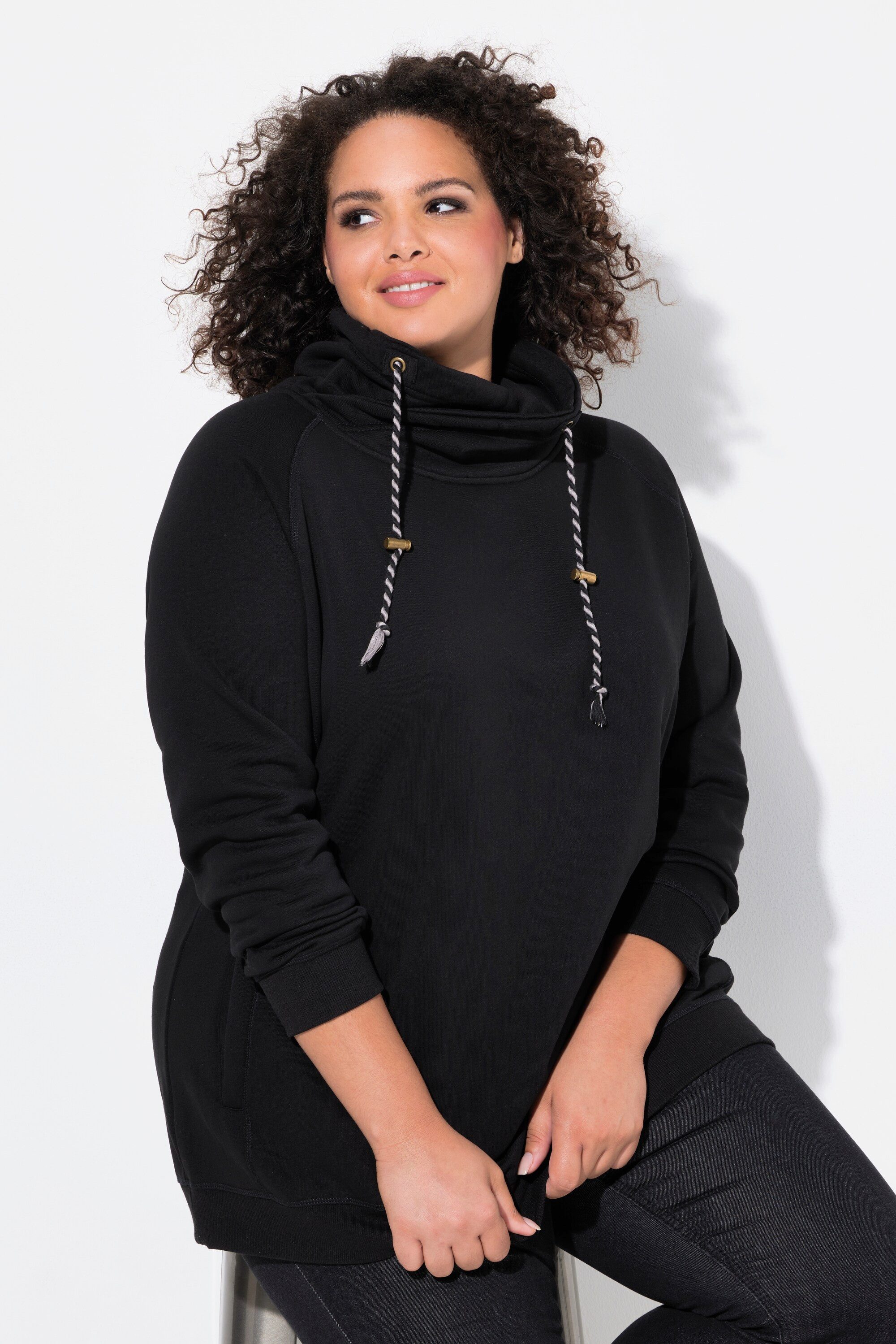 Ulla Popken Sweatshirt Sweatshirt weiter Stehkragen Taschen – Bild 4 von 5