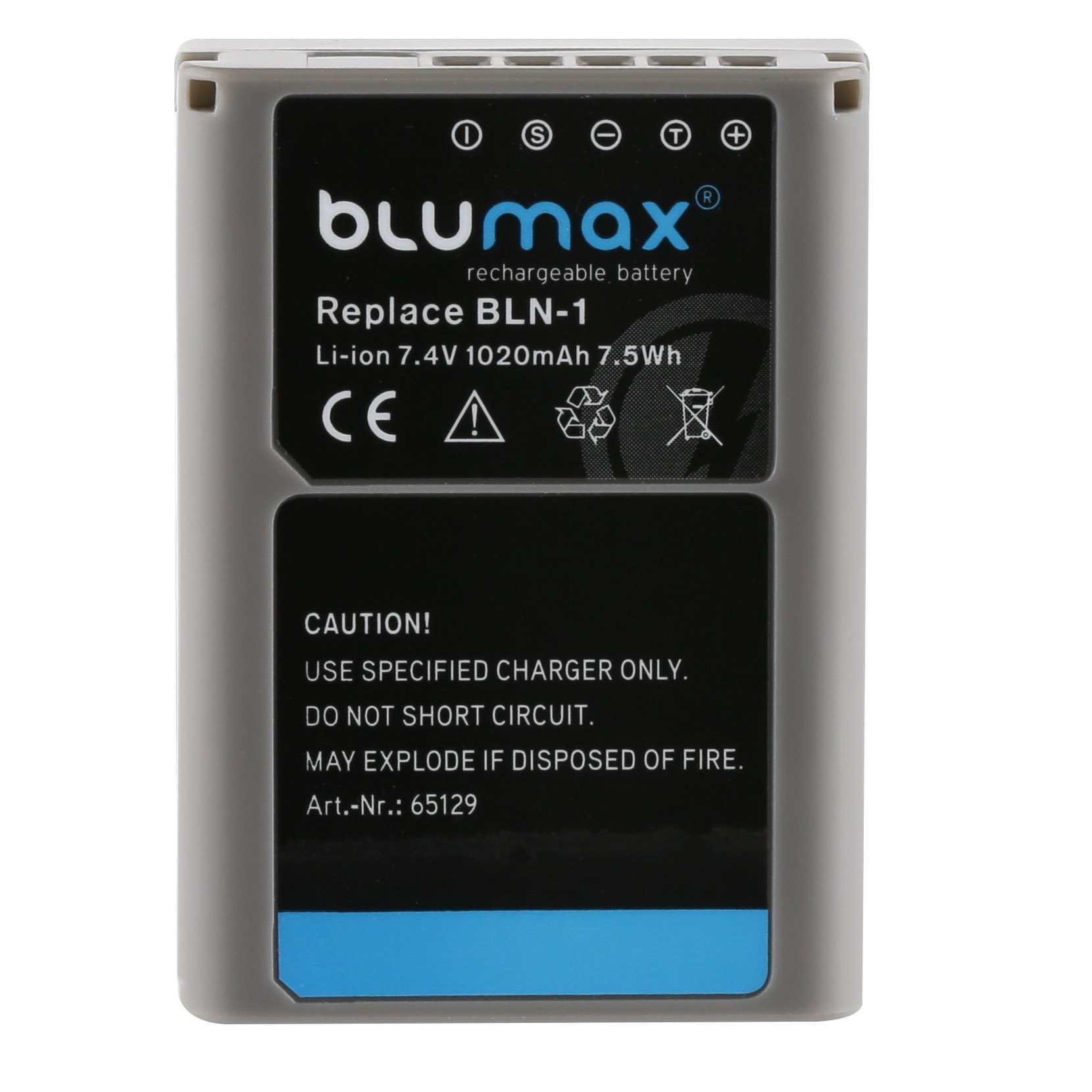 (7,2V) Kamera-Akku 1020 Blumax Olympus Akku mAh passend BLN-1 für