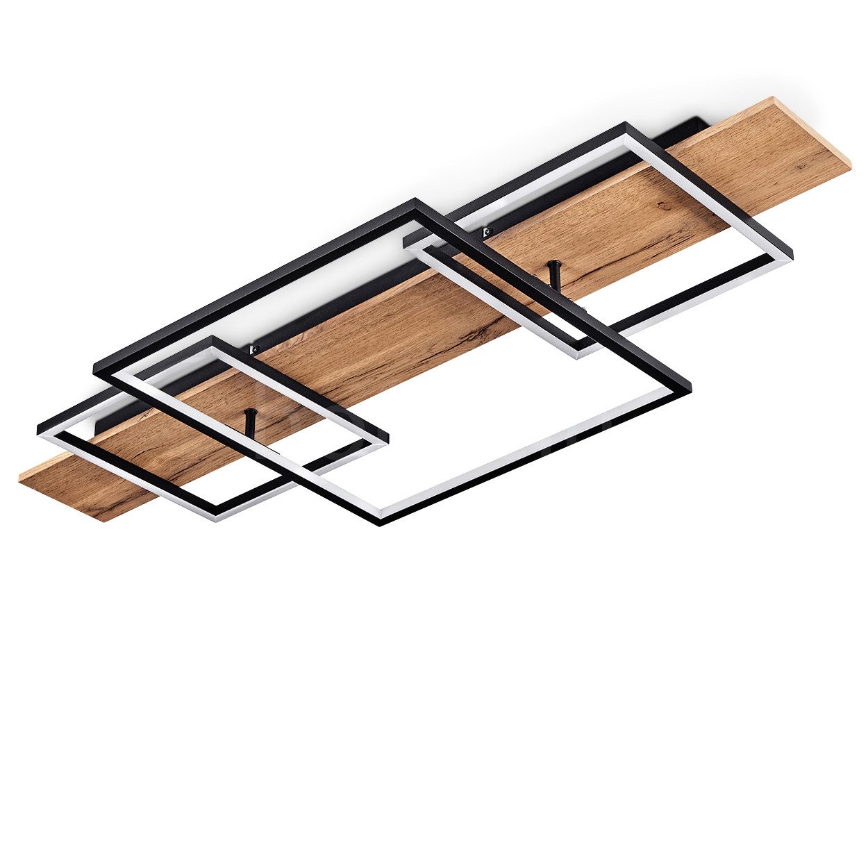 hofstein Deckenleuchte »Palermo« dimmbare Deckenlampe aus Metall/Holz, 3000 günstig online kaufen