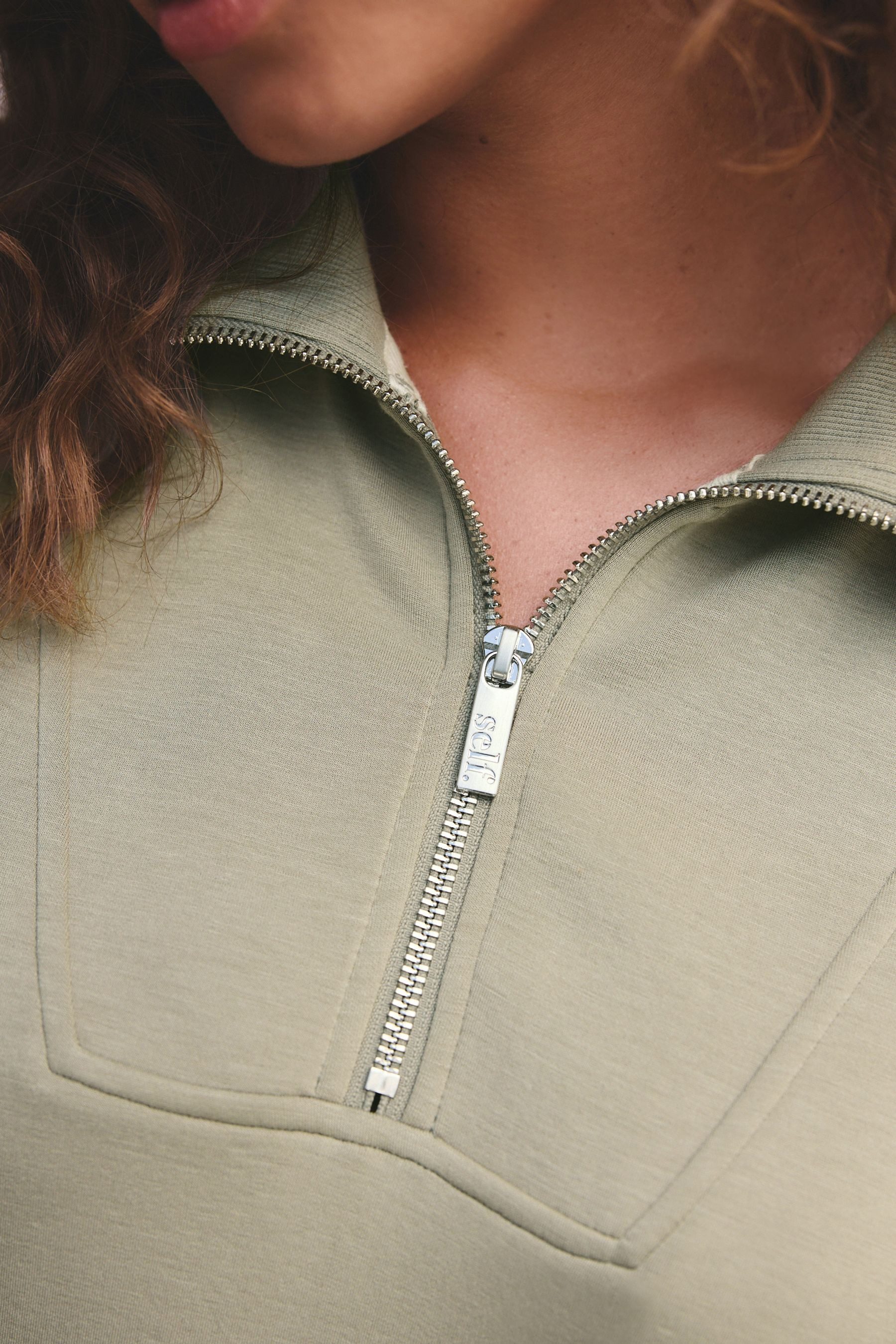 self Sweater Self. Modal-Sweatshirt mit 1/2-Reißverschluss (1-tlg)