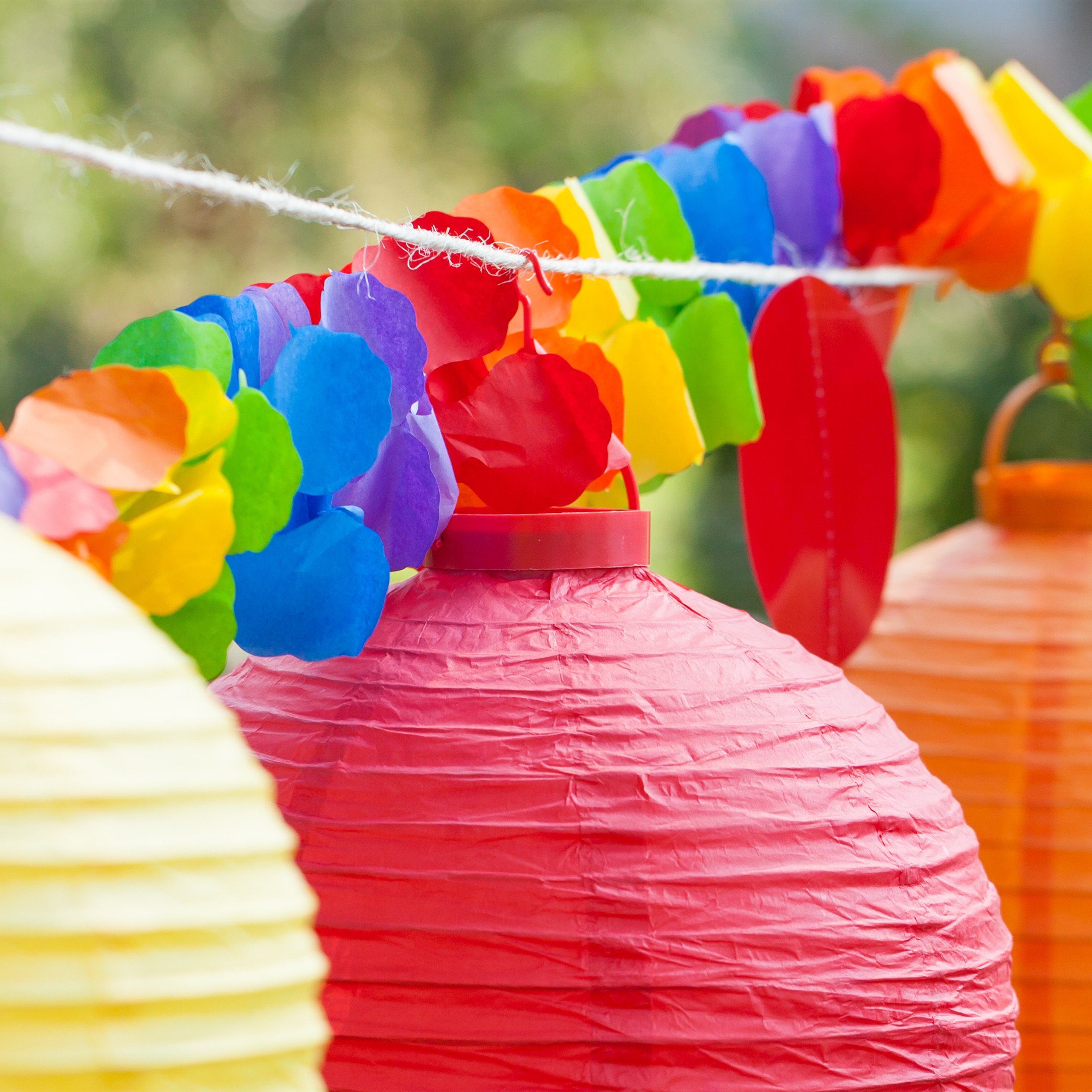 relaxdays LED Lampion 100 x LED Lampions bunt