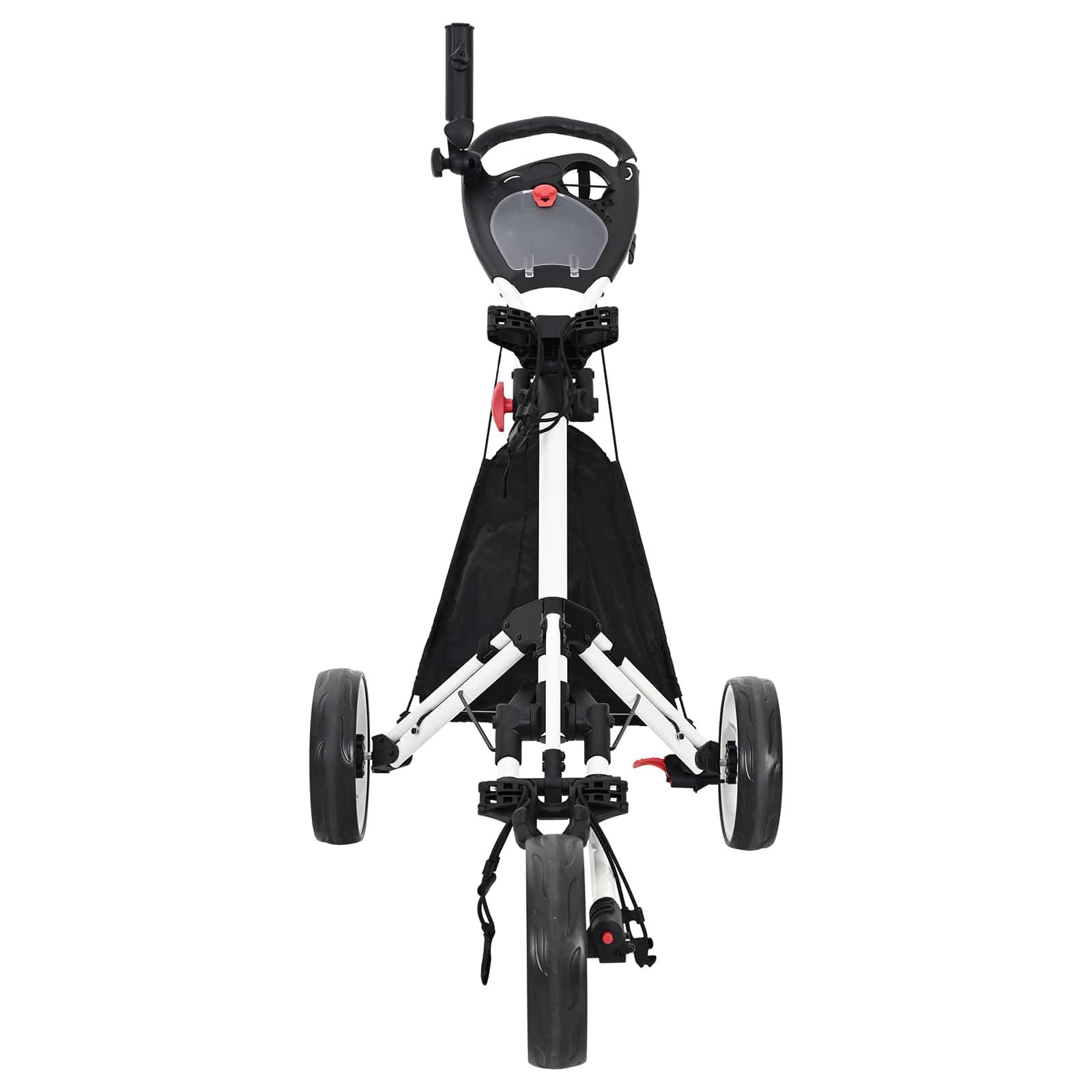vidaXL Golftrolley Golf-Dolly Schwarz und Weiß Aluminium Klappbar, (1-St)
