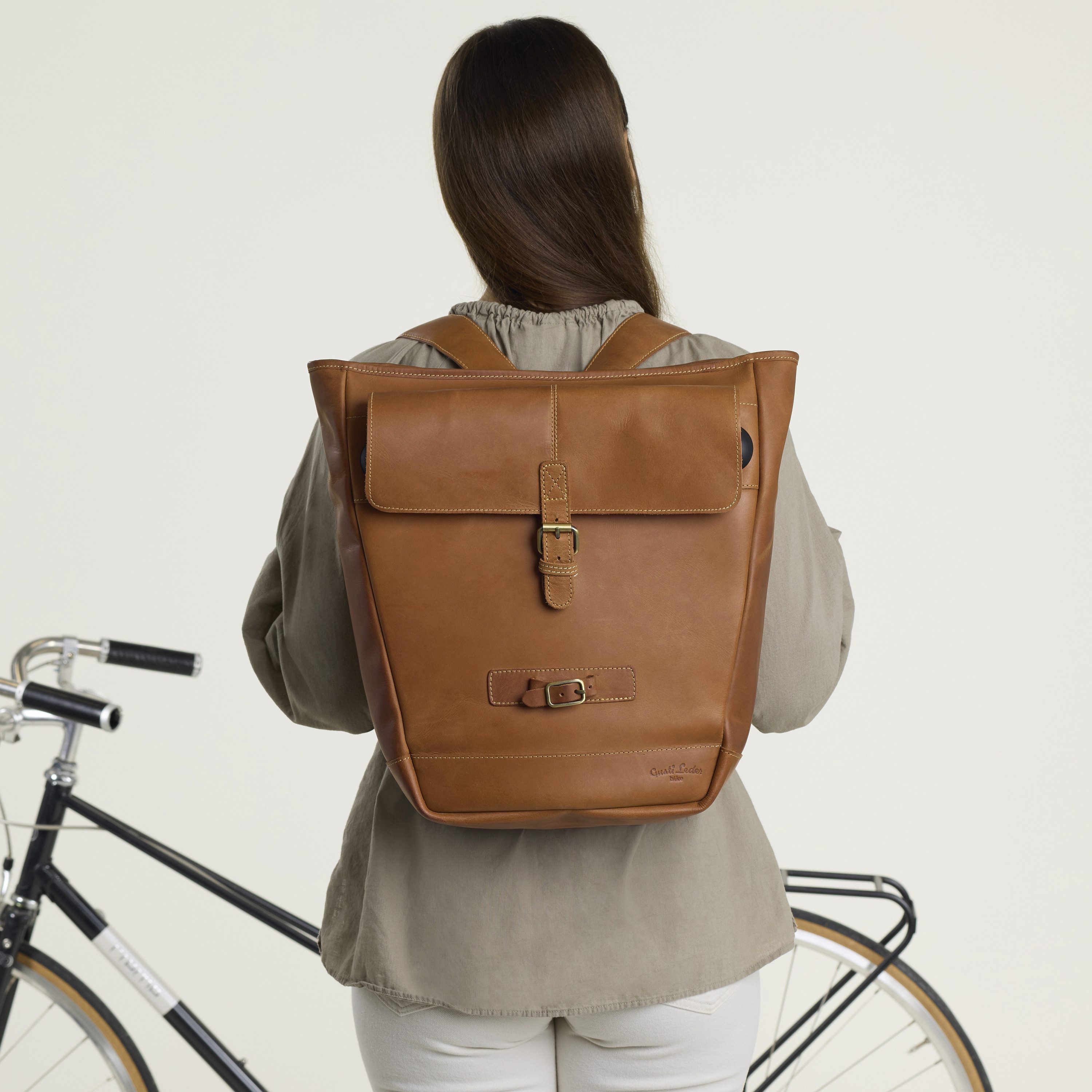 Gusti Leder Rucksack Gusti Leder Fahrrad, Gepäckträgertaschen (1-tlg)