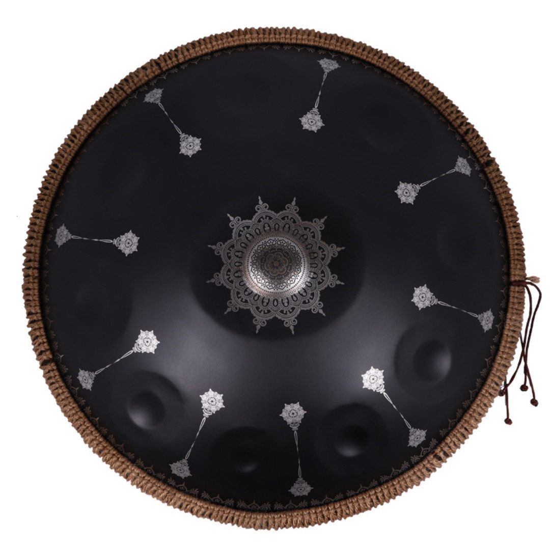 FANNOU Handpan Handpan Anfänger, Stahltrommel 10 Töne 22 Zoll, Hand Drum mit Handpan-Halter, Steel Drum für Sound Healing, Meditation