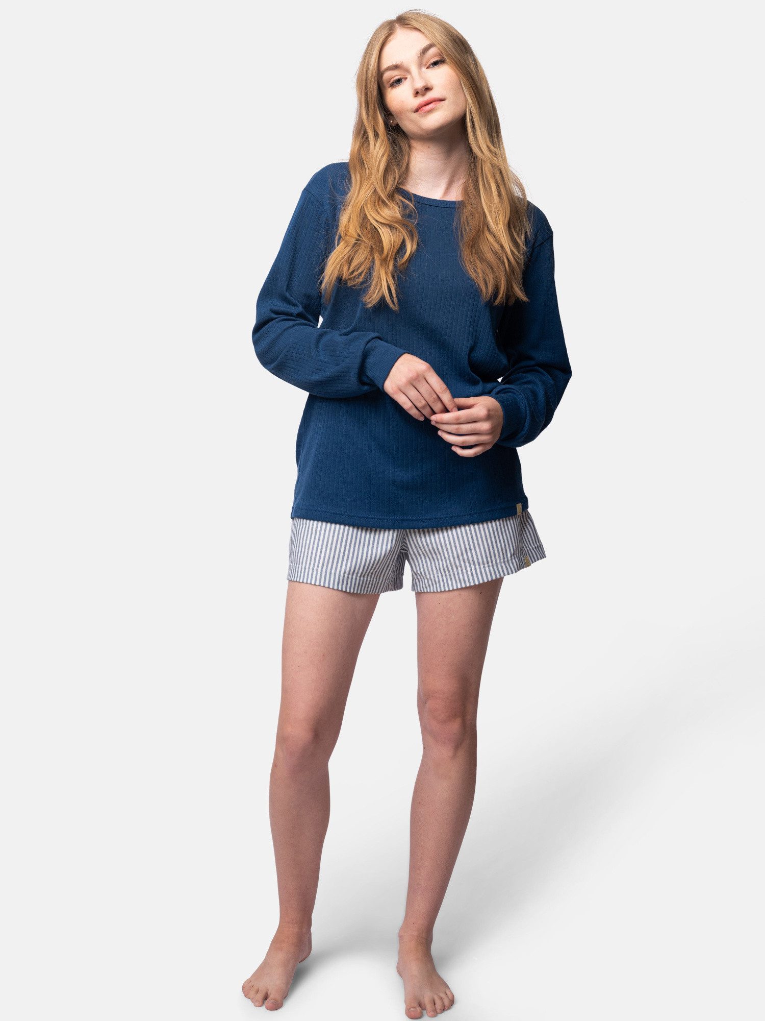 greenjama Pyjamaoberteil aus Derby Rib, GOTS-zertifiziert