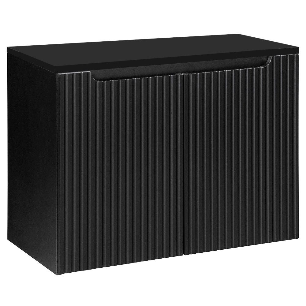 Lomadox Waschbeckenschrank NEWPORT-56-BLACK 80 cm Waschtisch-Unterschrank günstig online kaufen