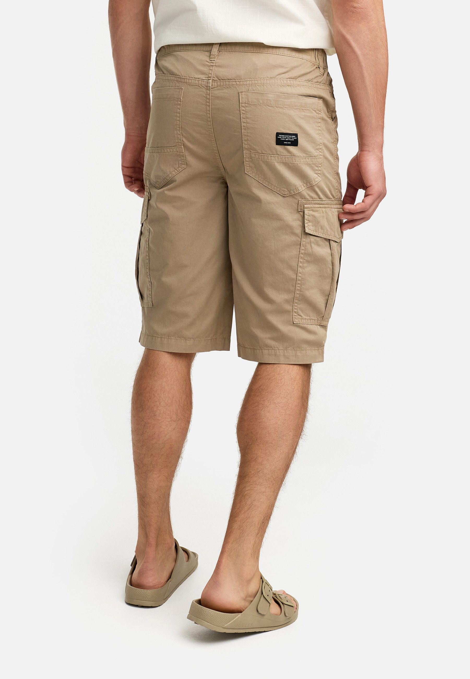 Indicode Cargoshorts Herren INNadim Cargoshorts aus Baumwolle mit elastischen Einsätzen am Bund für eine flexible Passform
