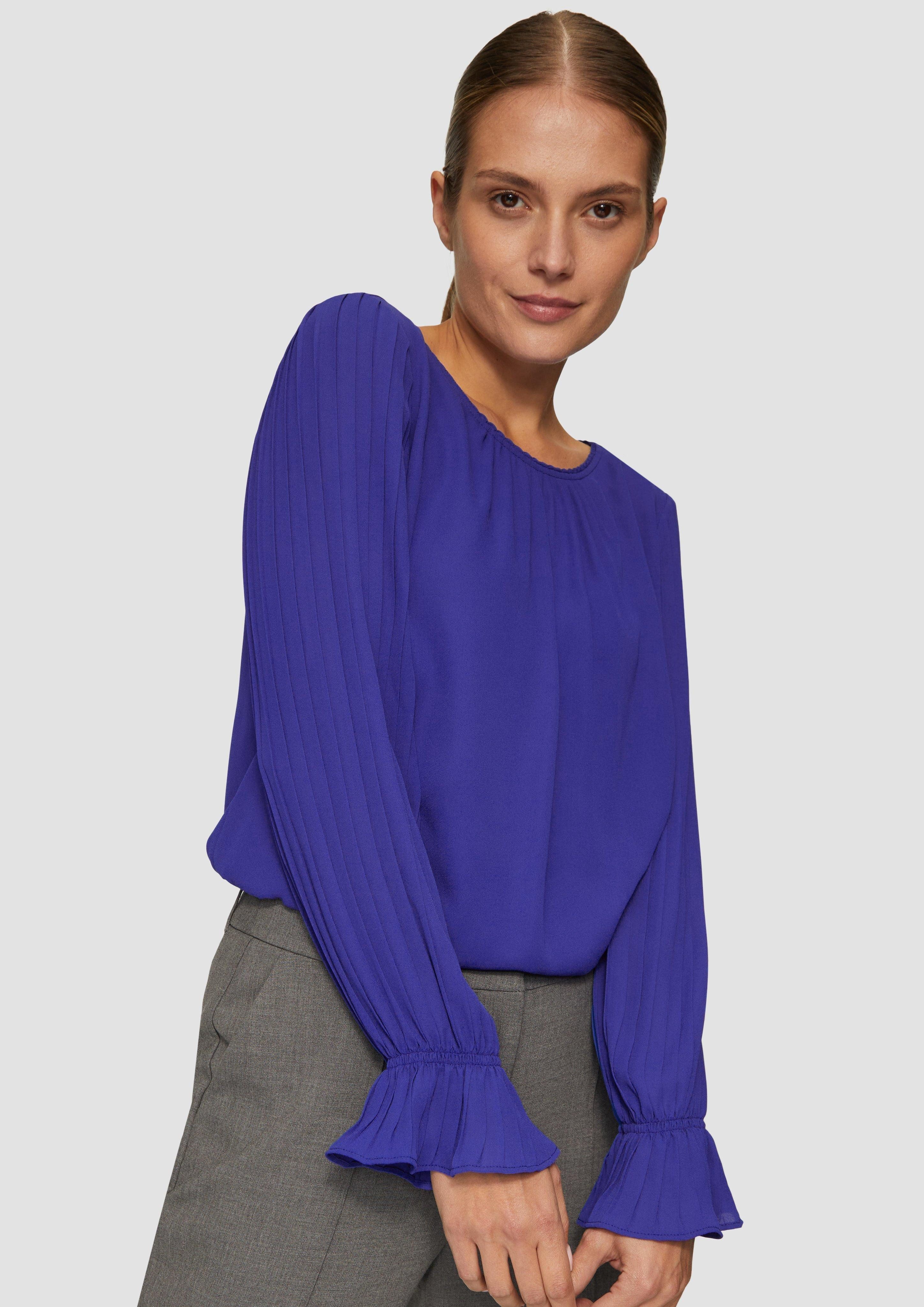 s.Oliver BLACK LABEL Langarmbluse Viskosebluse mit günstig online kaufen