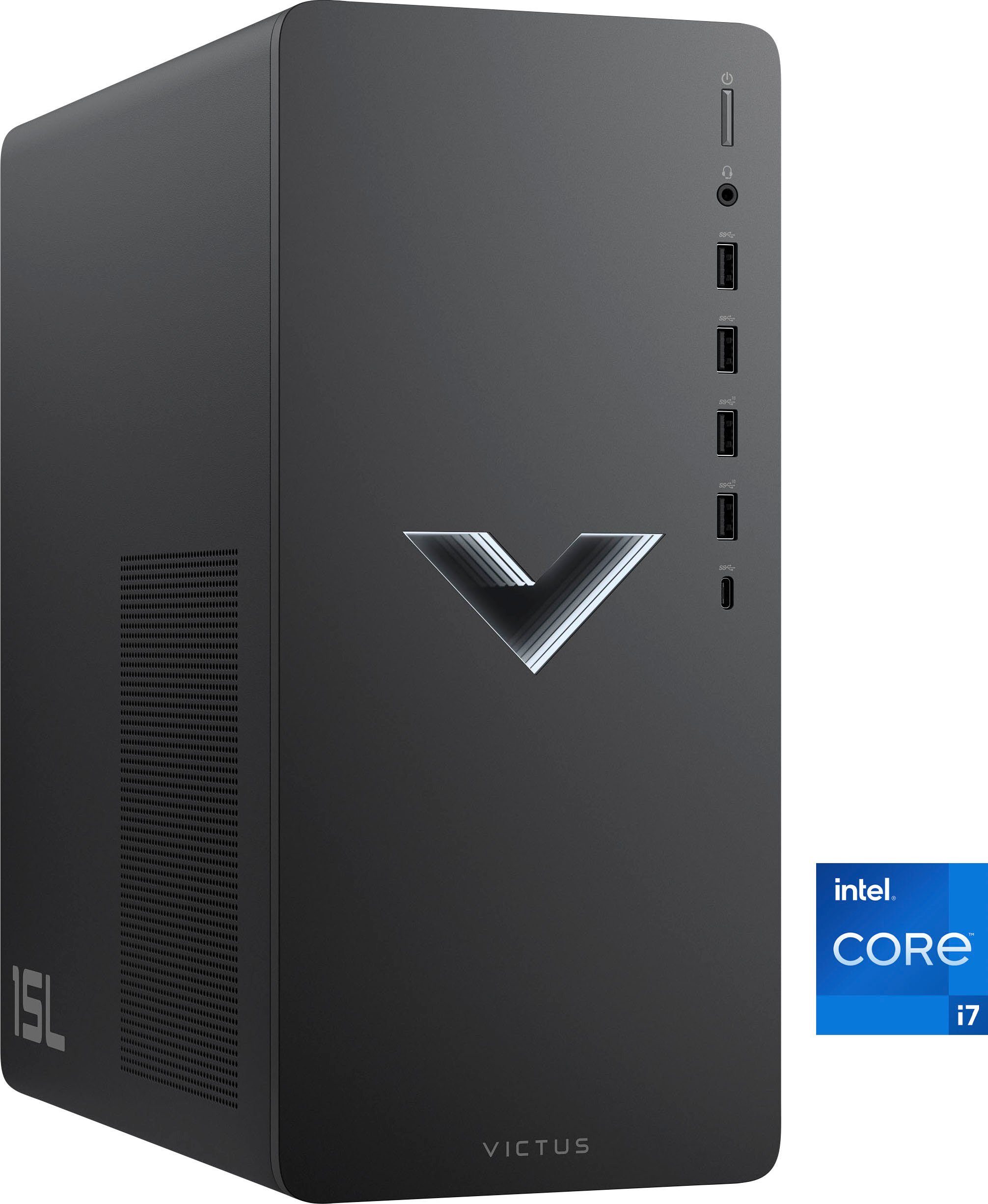 HP Victus TG02-1204ng Gaming-PC (Intel 16 RTX Ti, GB Luftkühlung) 13700F, GB SSD, 4060 RAM, GeForce i7 1000 Core