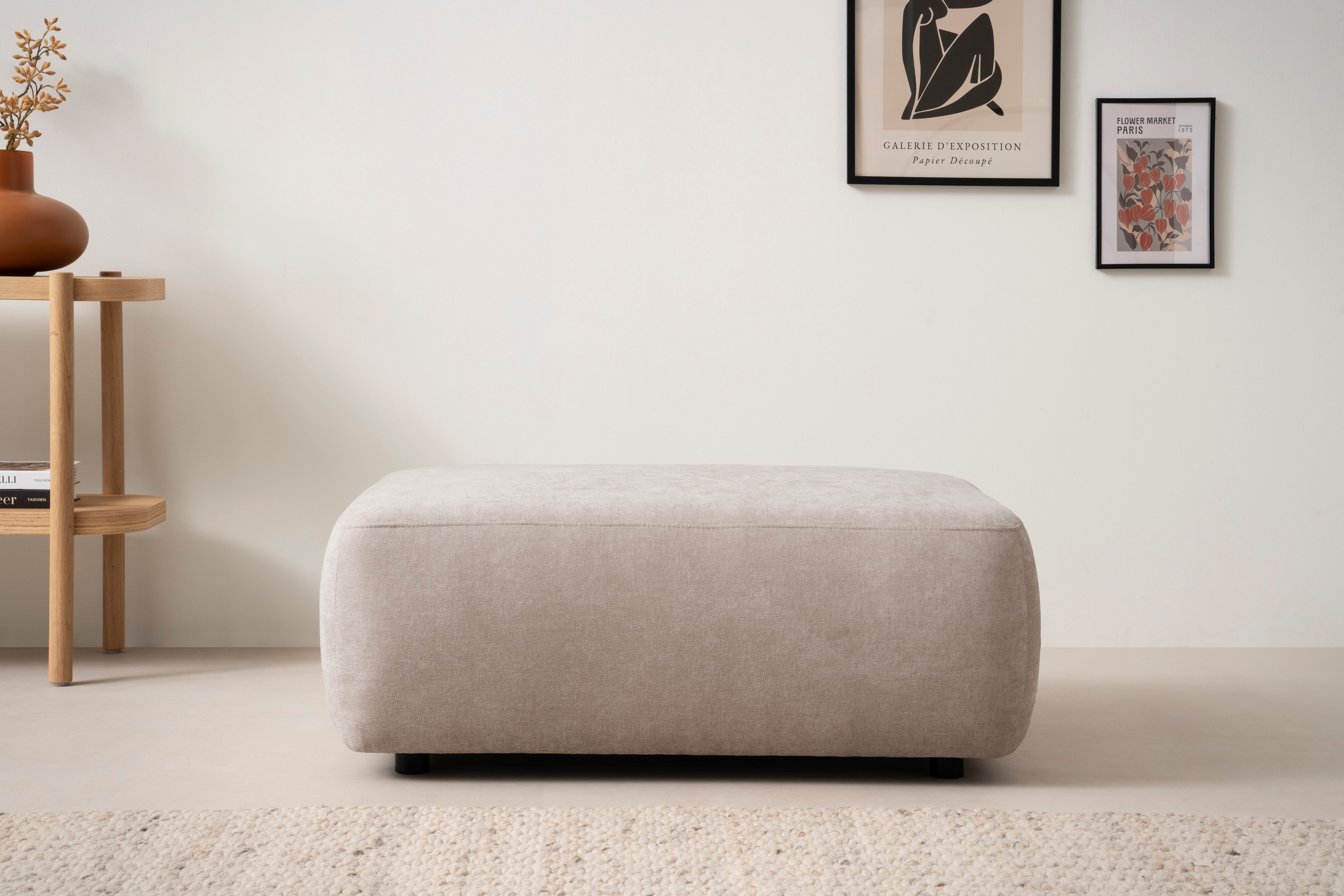 INOSIGN Polsterhocker Torge, Hocker in Cord, günstig online kaufen
