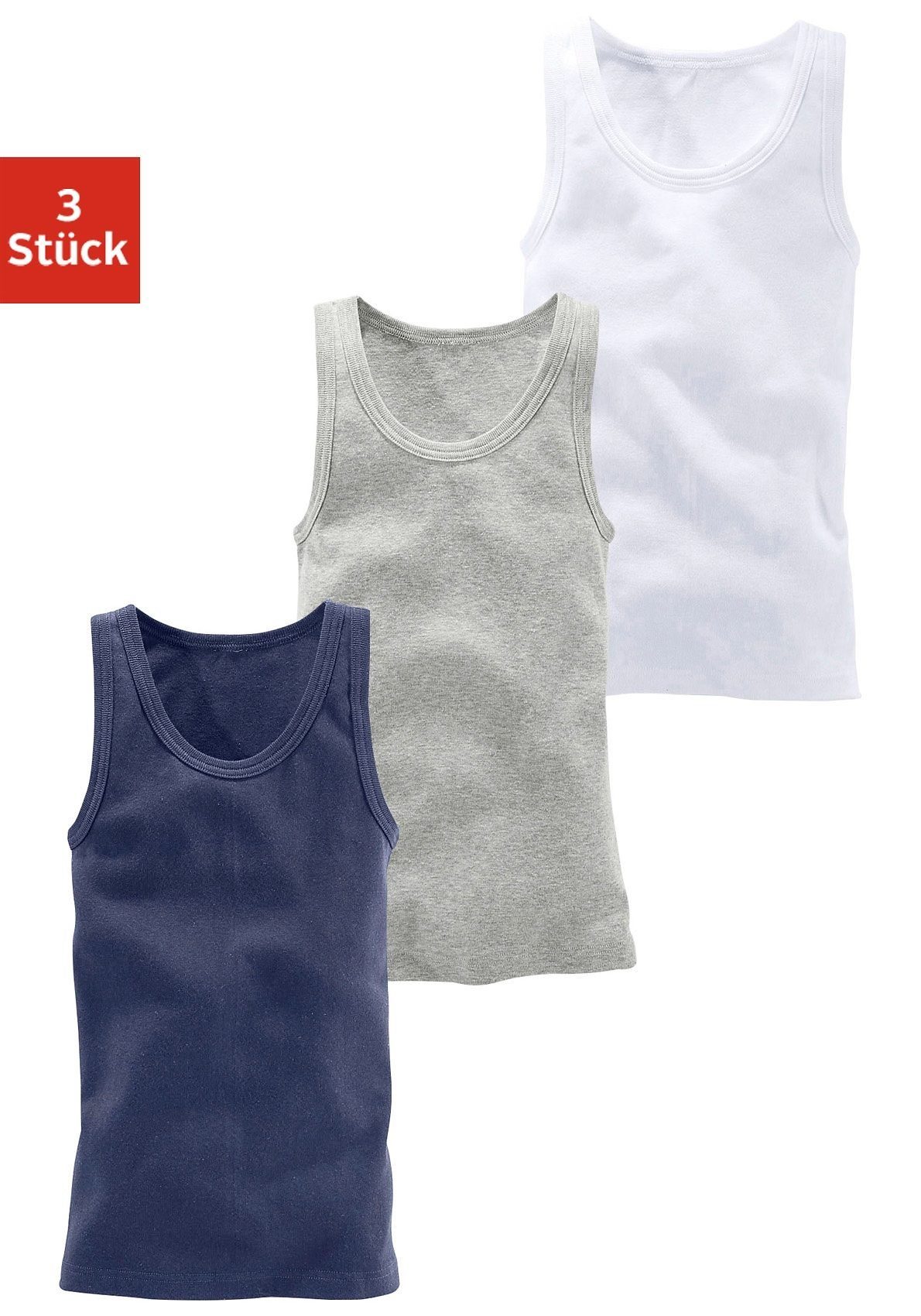 zum ideal 3-tlg) Tanktop (Packung, Drunterziehen H.I.S