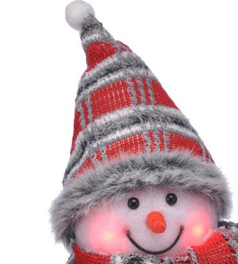 Bambelaa! Weihnachtsfigur Bambelaa! Schneemann LED Bunt Weihnachtsdeko Beleuchtet 20 cm Batterie