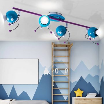 etc-shop Dekolicht, Leuchtmittel inklusive, Warmweiß, Farbwechsel, Decken Lampe Kinder Zimmer Spots verstellbar Fernbedienung