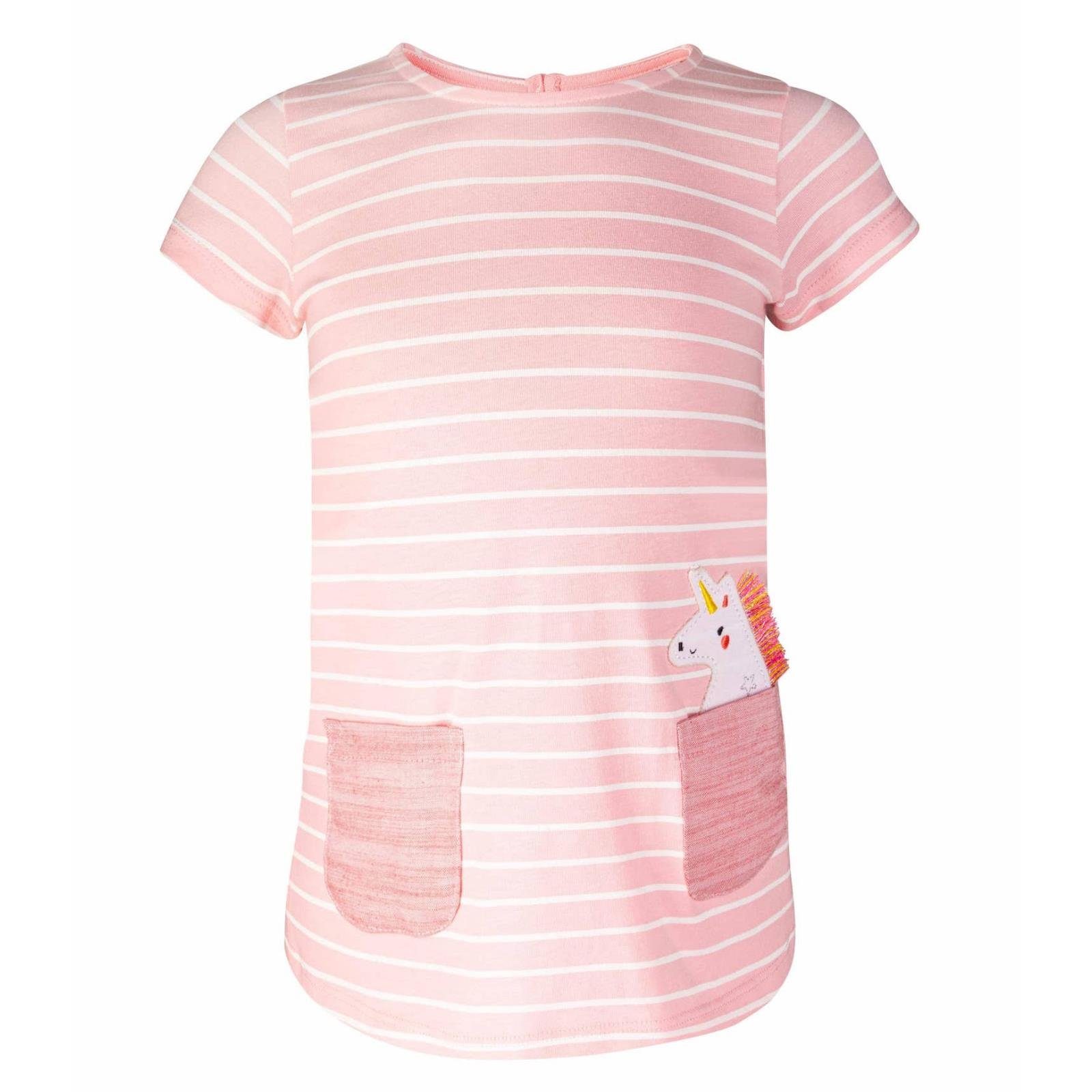 happy girls A-Linien-Kleid Happy Girls Kleid Candy Einhorn mit Taschen für Mädchen rosanes kurzarm Kleid mit Einhorn Tasche