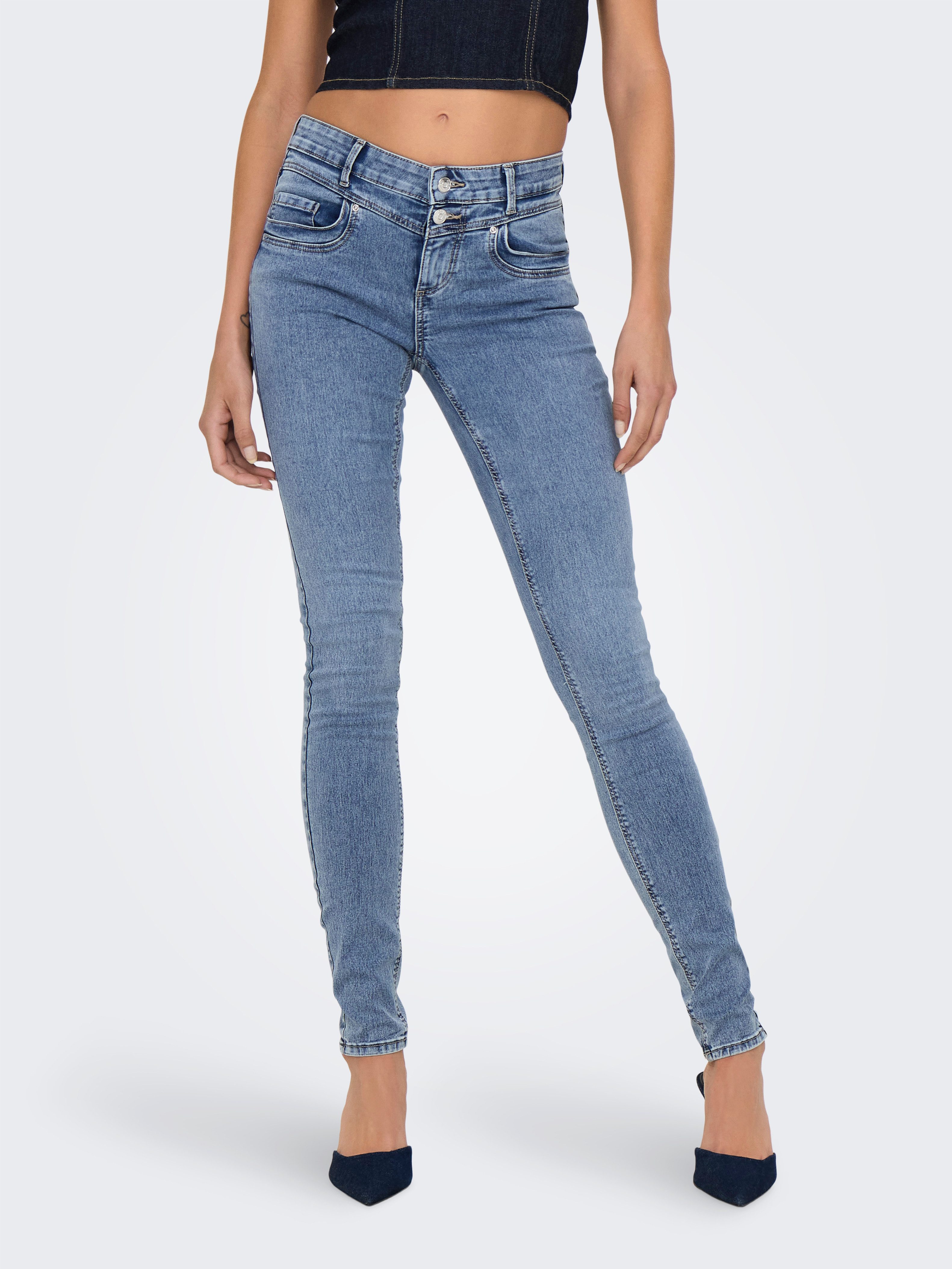 ONLY Skinny-fit-Jeans ONLROYAL REG DB FYOKE SK DNM PIM