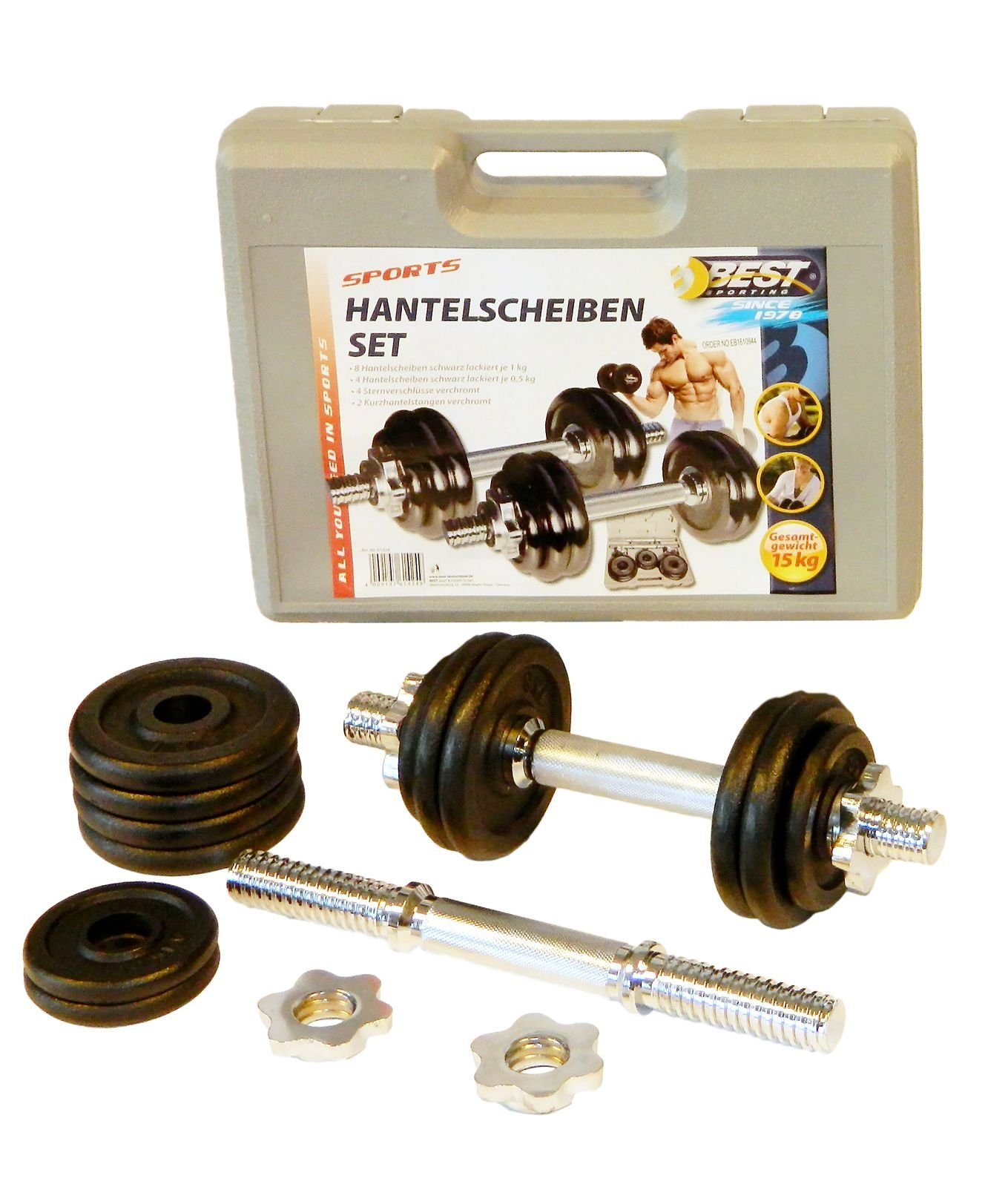 Männer Hantelkoffer Stellringen, mit Best Workout Set mit 15 verstellbar 2er aus Für und Adjustable Set - Hantel-Set Gusseisen Hantelset Sporting Kurzhantel - für Frauen Dein Hanteln kg Dumbbell Dumbbells