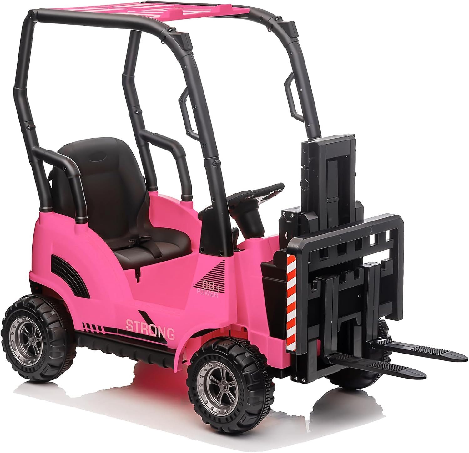 GarveeMore Elektro-Kinderauto 12V Elektro Gabelstapler Mit Hebefunktion, 116,8 x 54,9 x 97,8cm