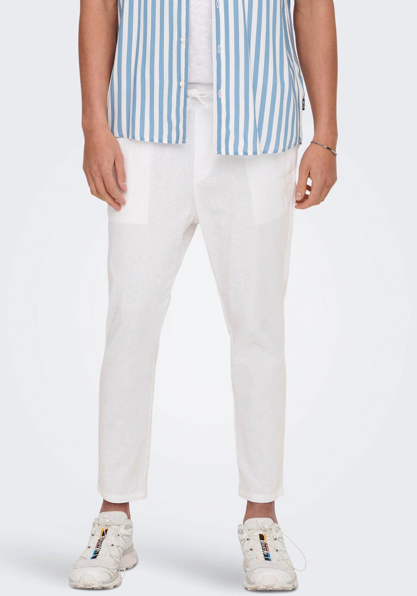 Stoffhose ONSLINUS CROP 0007 COT LIN PNT NOOS