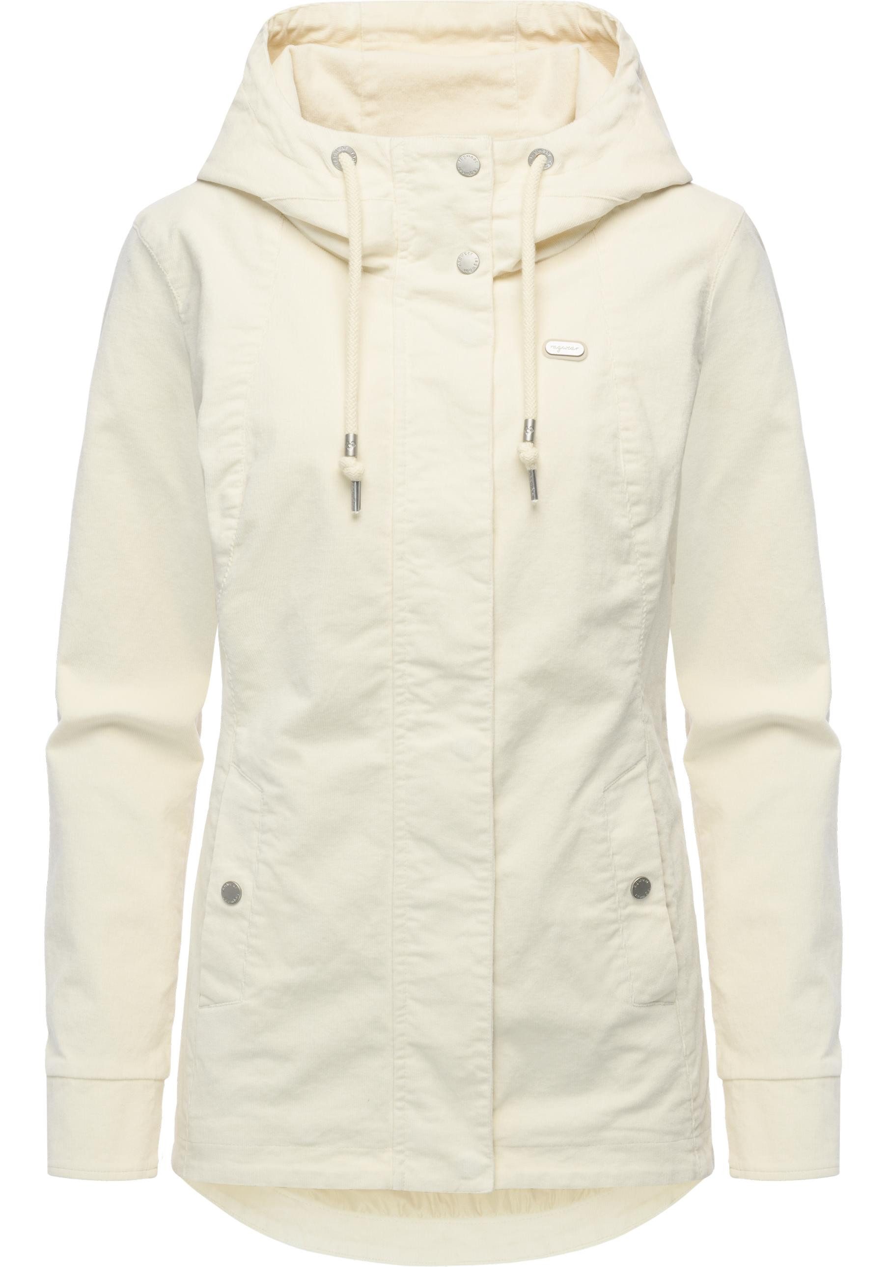 Ragwear Cordjacke Alvena Cordy YOUMODO Sportliche leichte Kordjacke mit Kapuze