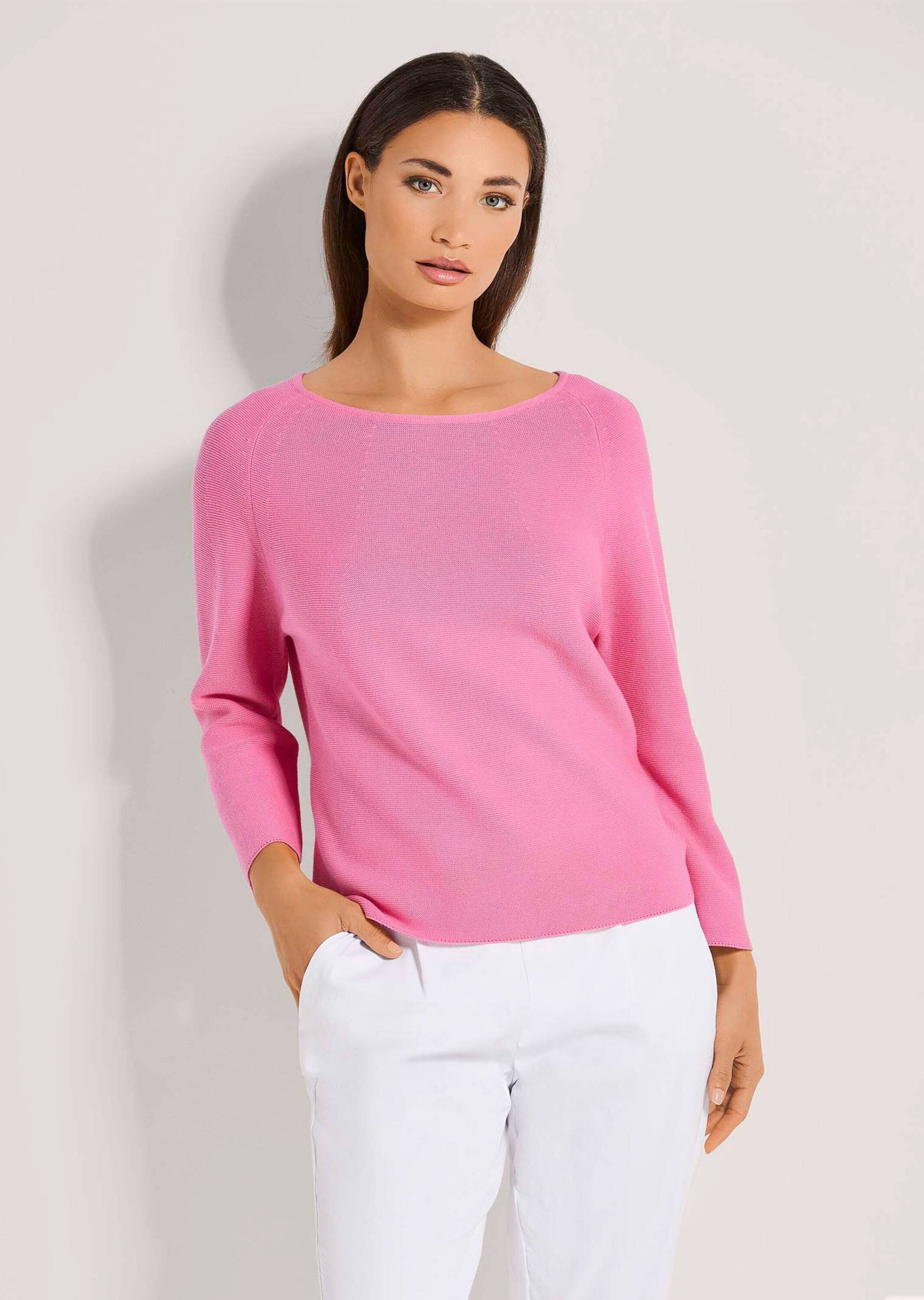 Strickpullover Pullover in modischer Kurzform