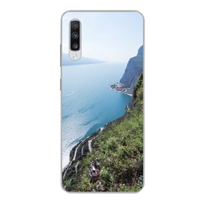 MuchoWow Handyhülle Gardasee - Wasser - Küste Phone Case Handyhülle Samsung Galaxy A70 Silikon Schutzhülle