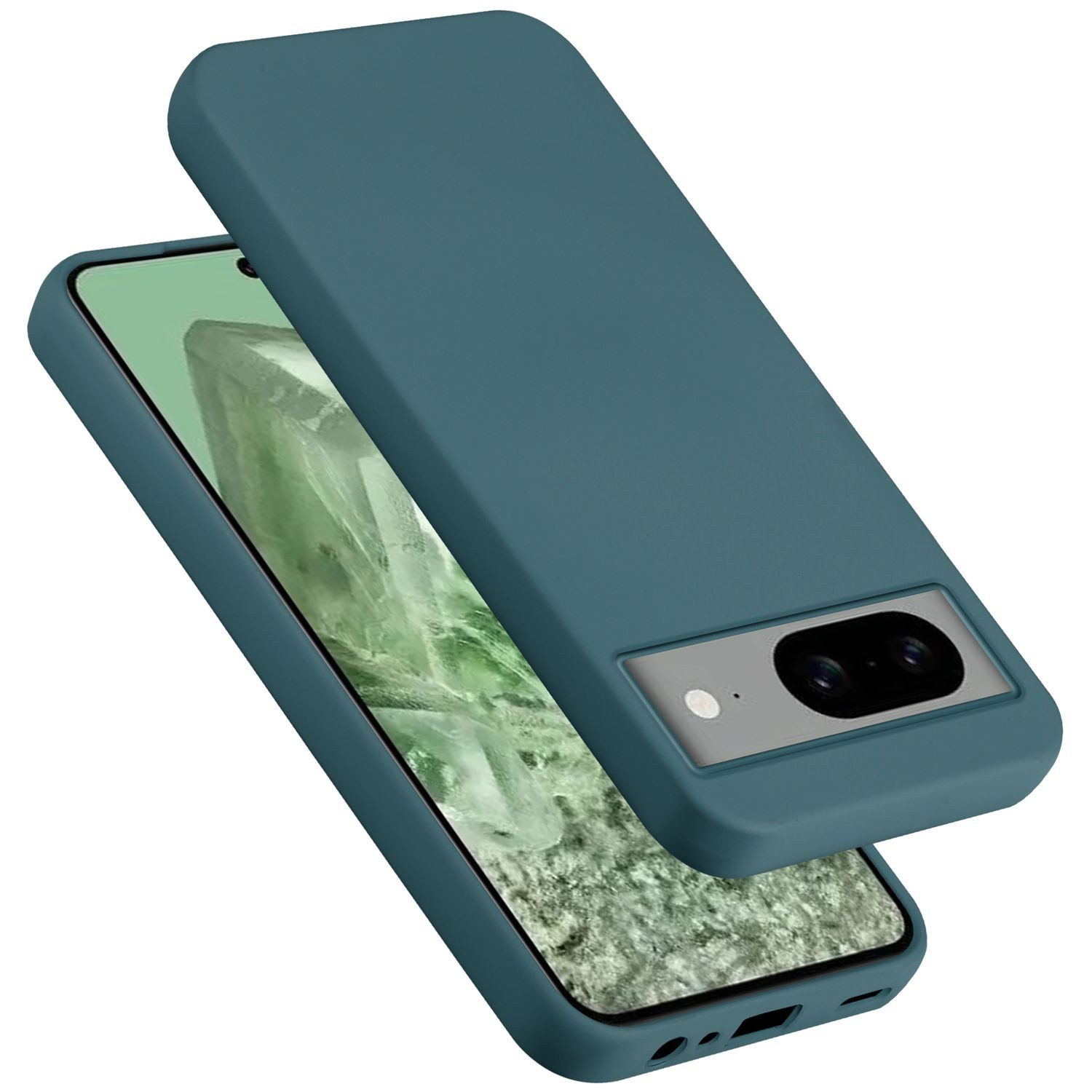 Cadorabo Handyhülle für Google PIXEL 8 Hülle Google PIXEL 8, Flexible Hülle TPU Silikon Schutzhülle Back Cover Case