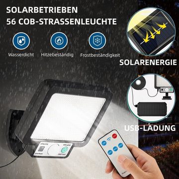 WILGOON Wandleuchte Solarlampen für Außen, 56 LED Aussen, Bewegungsmelder, Gartenstrahler, Solar Path Straßenlampe, 1/2 Stücke