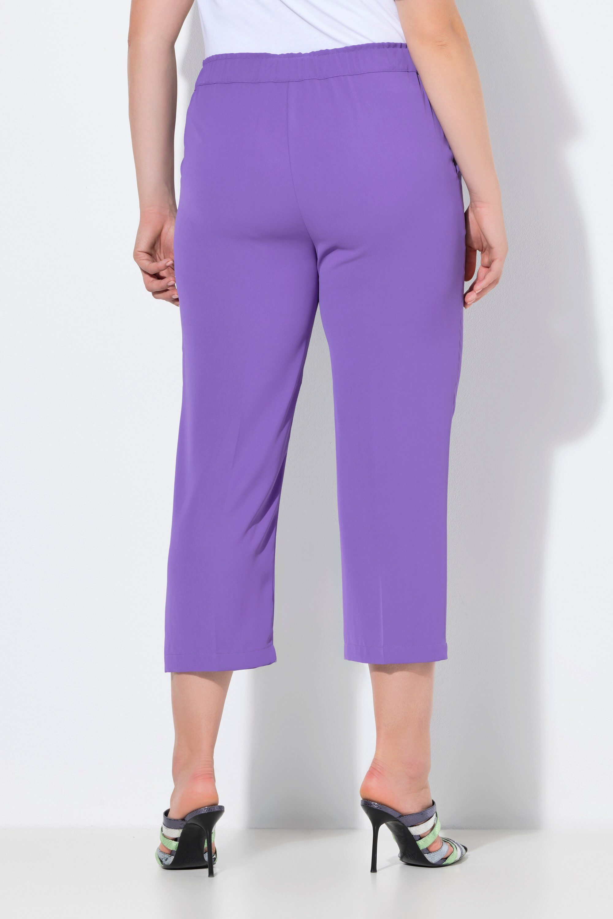 Ulla Popken Schlupfhose 7/8-Hose Bügelfalten Elastikbund