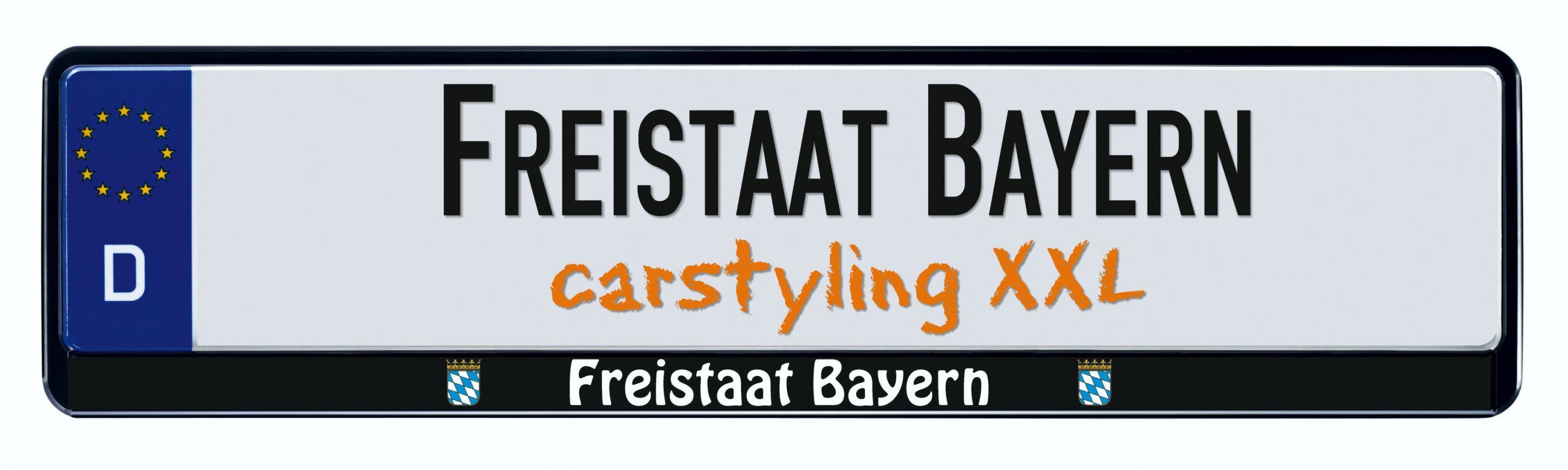 Hermann Schütz Kennzeichenhalter Design Kennzeichenrahmen Bundesland Freistaat Bayern 1 Stück