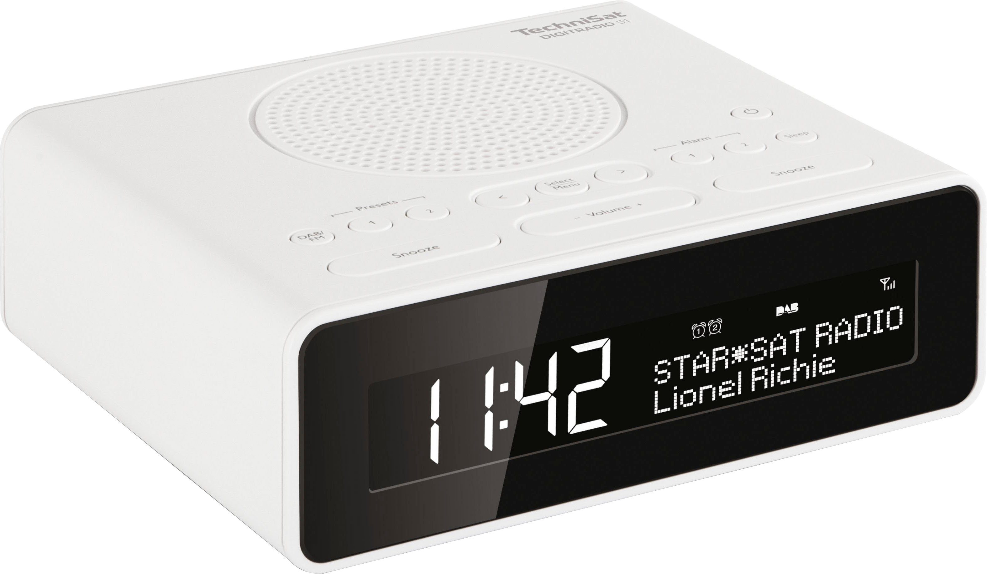 TechniSat Radiowecker DIGITRADIO 51 - Uhrenradio mit DAB+, Snooze-Funktion, dimmbares Display, Sleeptimer