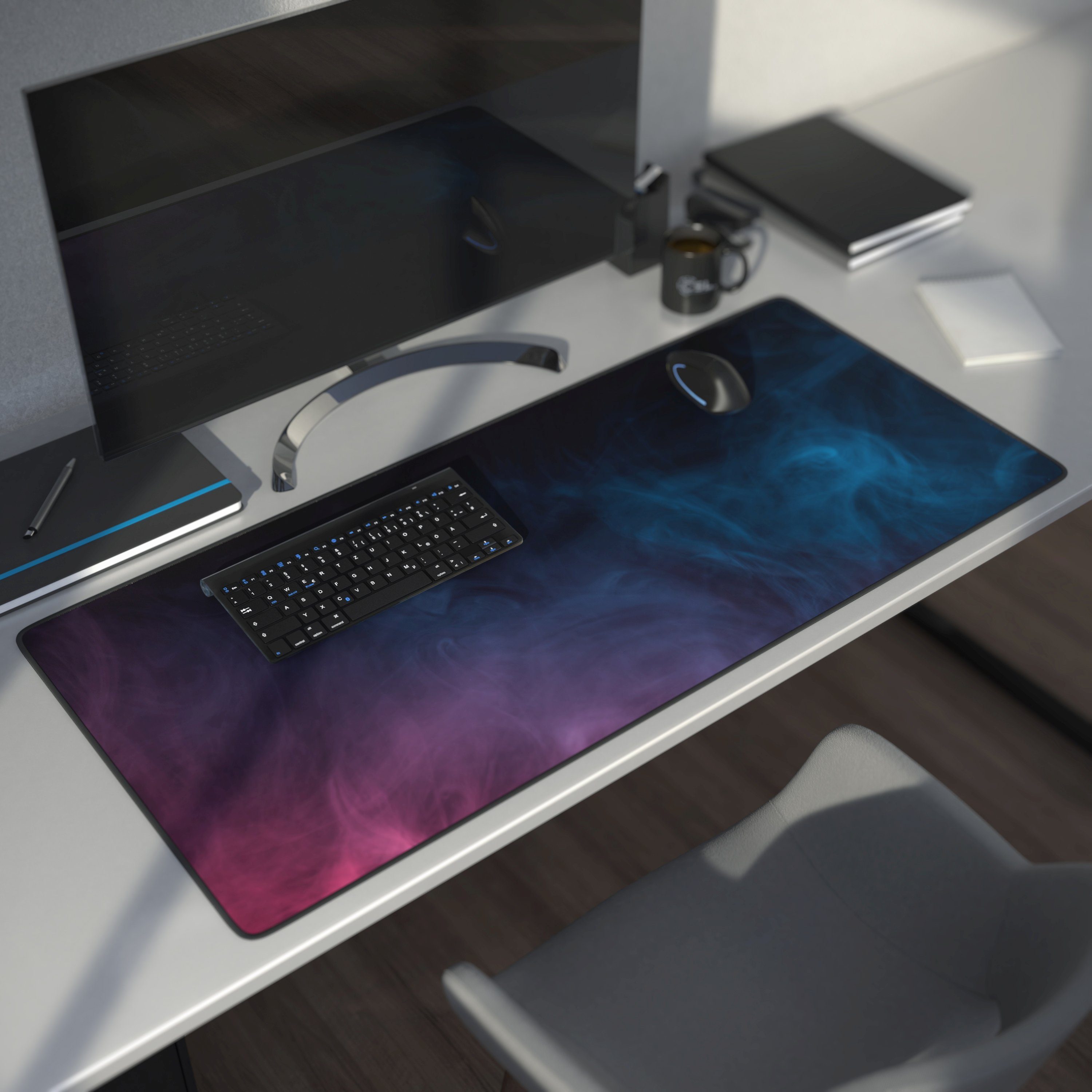 CSL Gaming Mauspad XXL Speed Mousepad 900 x 400 x 3 mm, große Tischunterlage (1-St), rutschfest, abwaschbar, Geschwindigkeit & Präzision, Farbiger Rauch – Bild 2 von 5