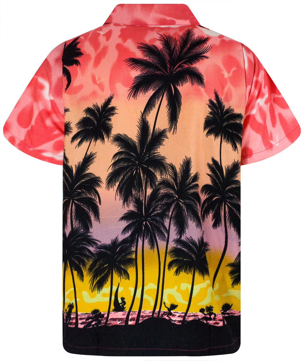 King Kameha Hawaiihemd Beach Eclectic Funky Hawaii-Hemd, Herren, Kurzarm, Front-Tasche
