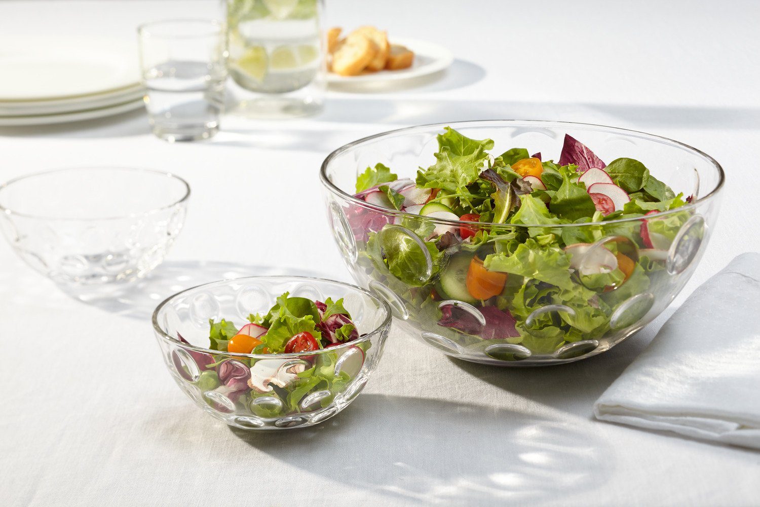 LEONARDO Schale Cucina Optic, Glas, (Set, 6-tlg), spülmaschinengeeignet