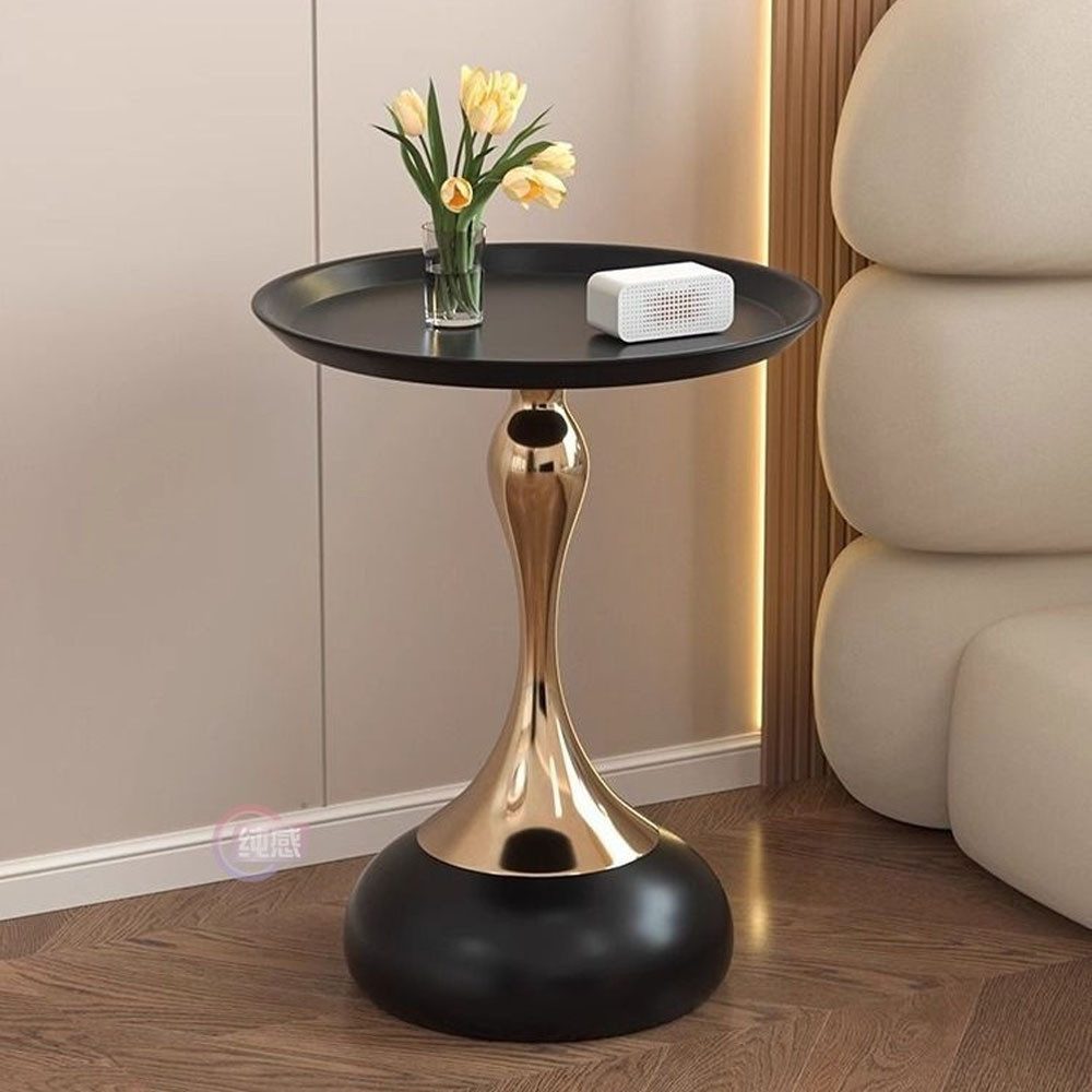 TUWENA Couchtisch Couchtisch, Kleiner Beistelltisch Rund Modern,Metall Nachttisch Runder, Luxus Nachttisch Kaffeetisch für Wohnzimmer Schlafzimmer Balkon, Ø40cm