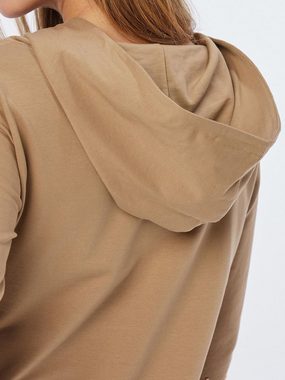 Sarah Kern Sweatshirt Longshirt koerpernah mit Nietenverzierung