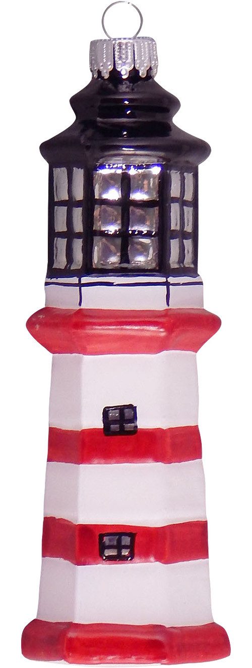 Krebs Glas Lauscha Christbaumschmuck Leuchtturm (1-tlg), Glas, 1 Stück