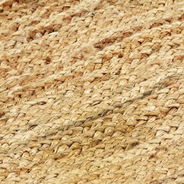 Teppich Handgefertigt Jute Natur 80x160 cm, furnicato, Rechteckig