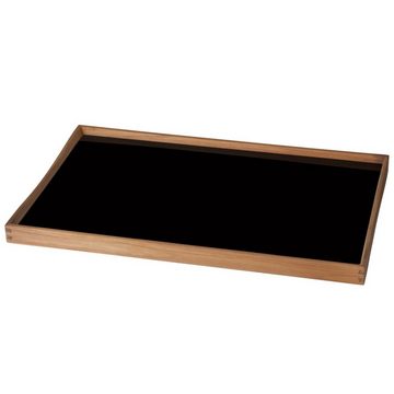 Architectmade Dekotablett Turning Tray Wendetablett (Medium); Zweifarbiges Serviertablett aus Laminat/Teakholz; Tablett in 30 x 48 cm