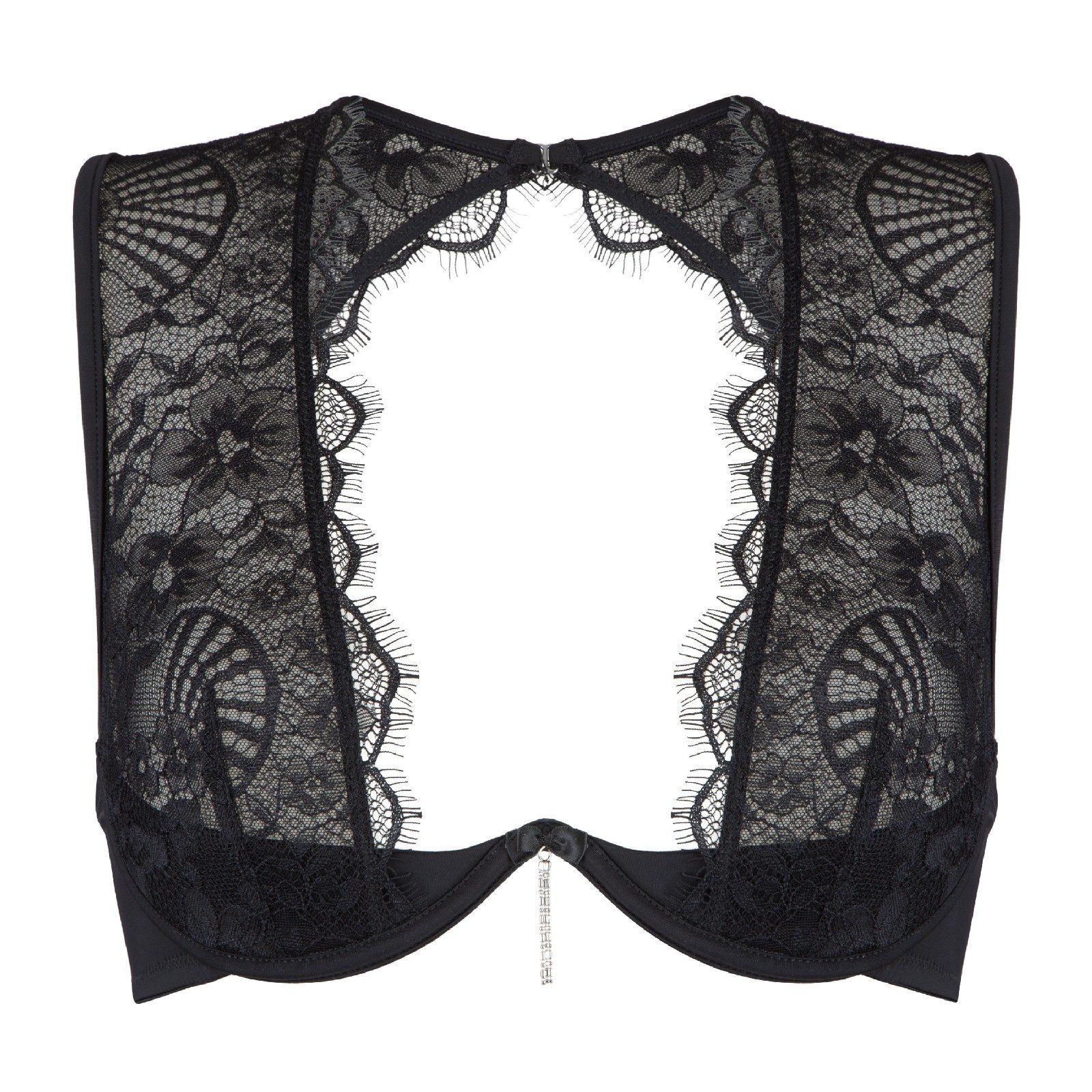 LingaDore Set: Bügel-BH LingaDore 8007 Bügel-BH mit String schwarz (Set, mit G-String) 2-teiliges Set
