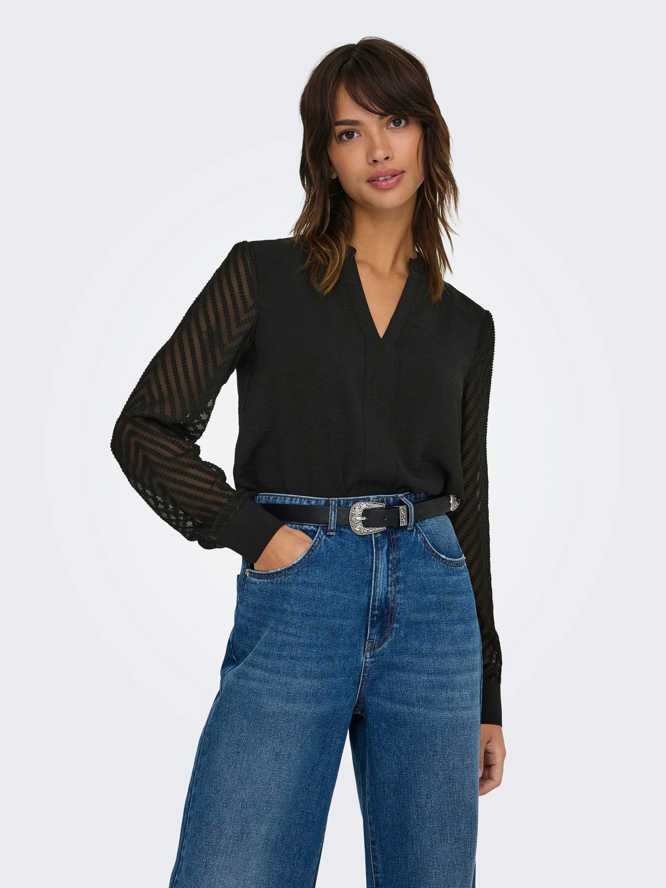 ONLY Langarmbluse ONLMETTE (1-tlg) Spitze günstig online kaufen