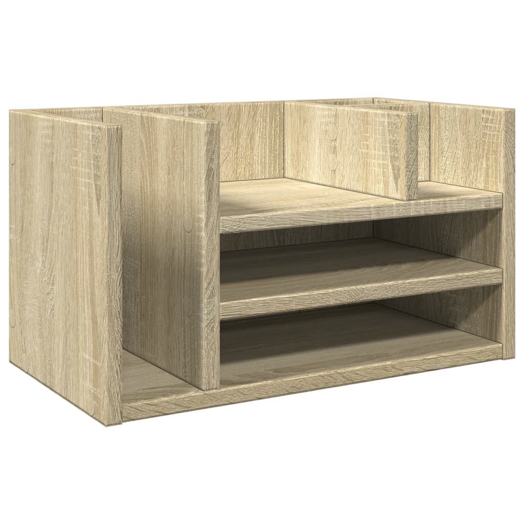 vidaXL Organizer Schreibtisch-Organizer Sonoma-Eiche 44,5x24x25 cm Holzwerkstoff