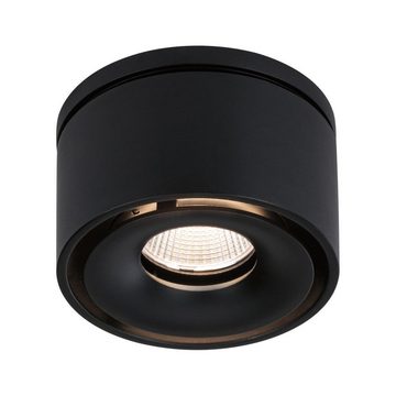 Paulmann LED Deckenstrahler LED Einbauspot Spircle in Schwarz-matt 8W 530lm, keine Angabe, Leuchtmittel enthalten: Ja, fest verbaut, LED, warmweiss, Deckenstrahler, Deckenspot, Aufbaustrahler