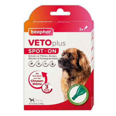 beaphar Zeckenschutzmittel Beaphar VETOplus SPOT-ON für große Hunde über 30 kg