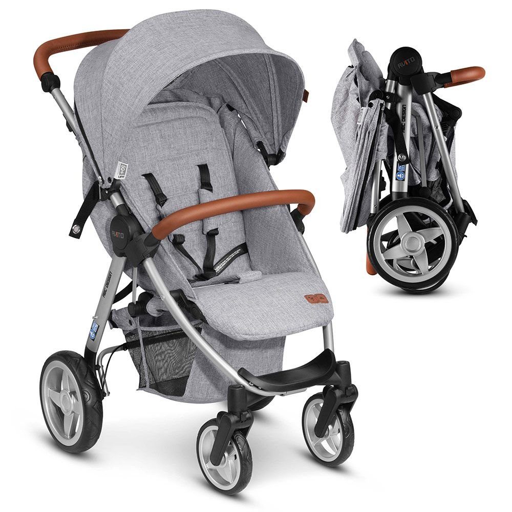 ABC Design Kinder-Buggy Avito - Style - Graphite Grey, (4-tlg), mit  Liegefunktion, Schieber höhenverstellbar, XXL Sonnen-Verdeck