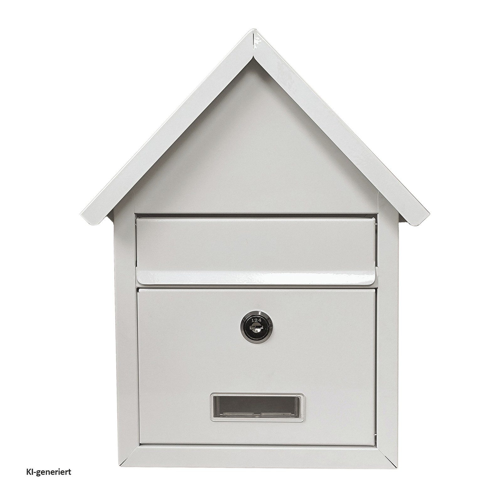 HTI-Living Briefkasten Briefkasten Amin Weiß mit Spitzdach (Stück, 1-St., 1 Briefkasten), zur Wandmontage