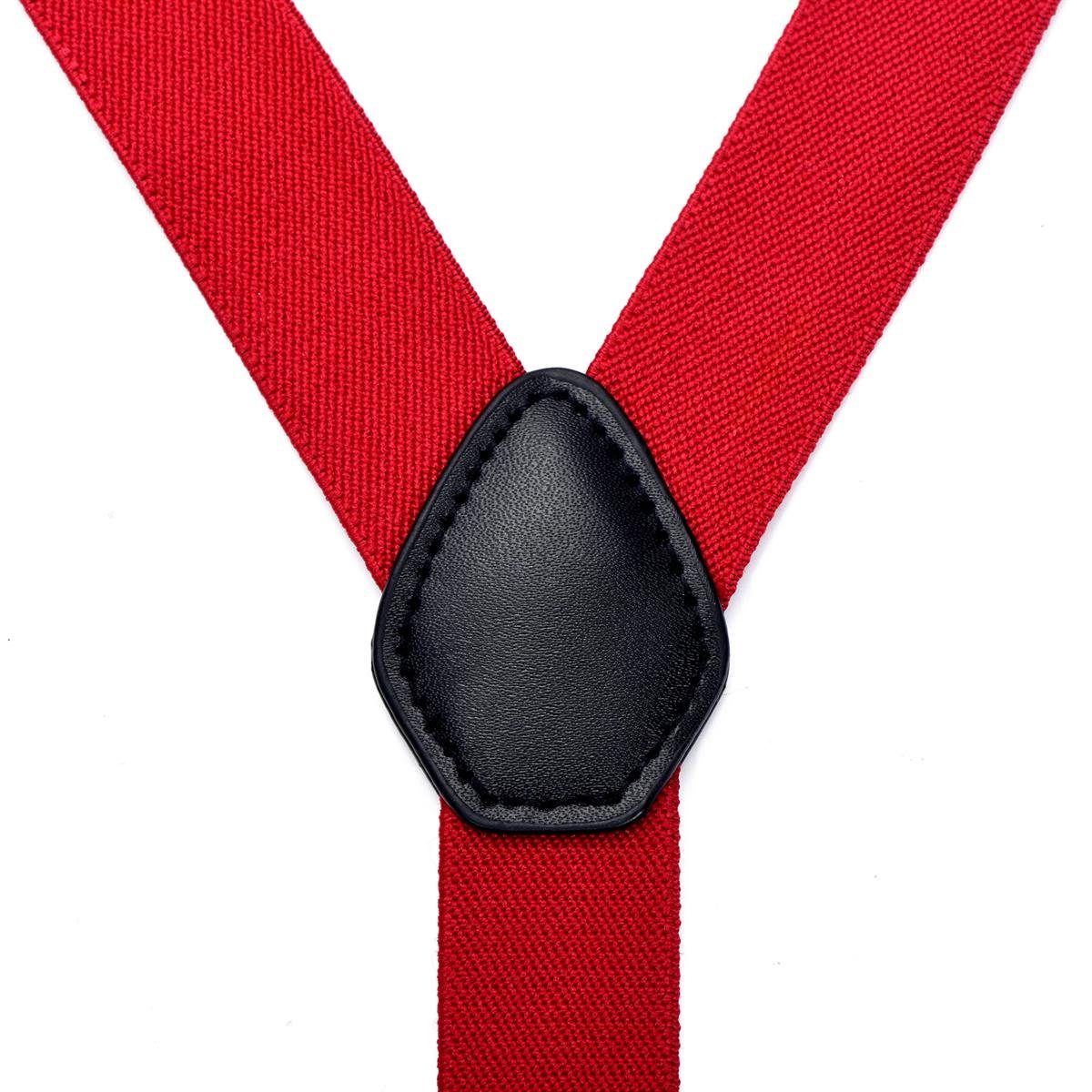 cm Clips (1-St) Rot verstellbar Y-Form, 3 2,5 DonDon mit schmal Herren DonDon® elastisch, cm 2.5 Clipverschluß, Hosenträger schmal Hosenträger