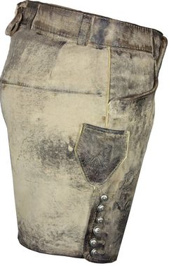 Maddox Trachtenlederhose "Griessee" - Kurze Damen Lederhose Shorts - Hellbraun