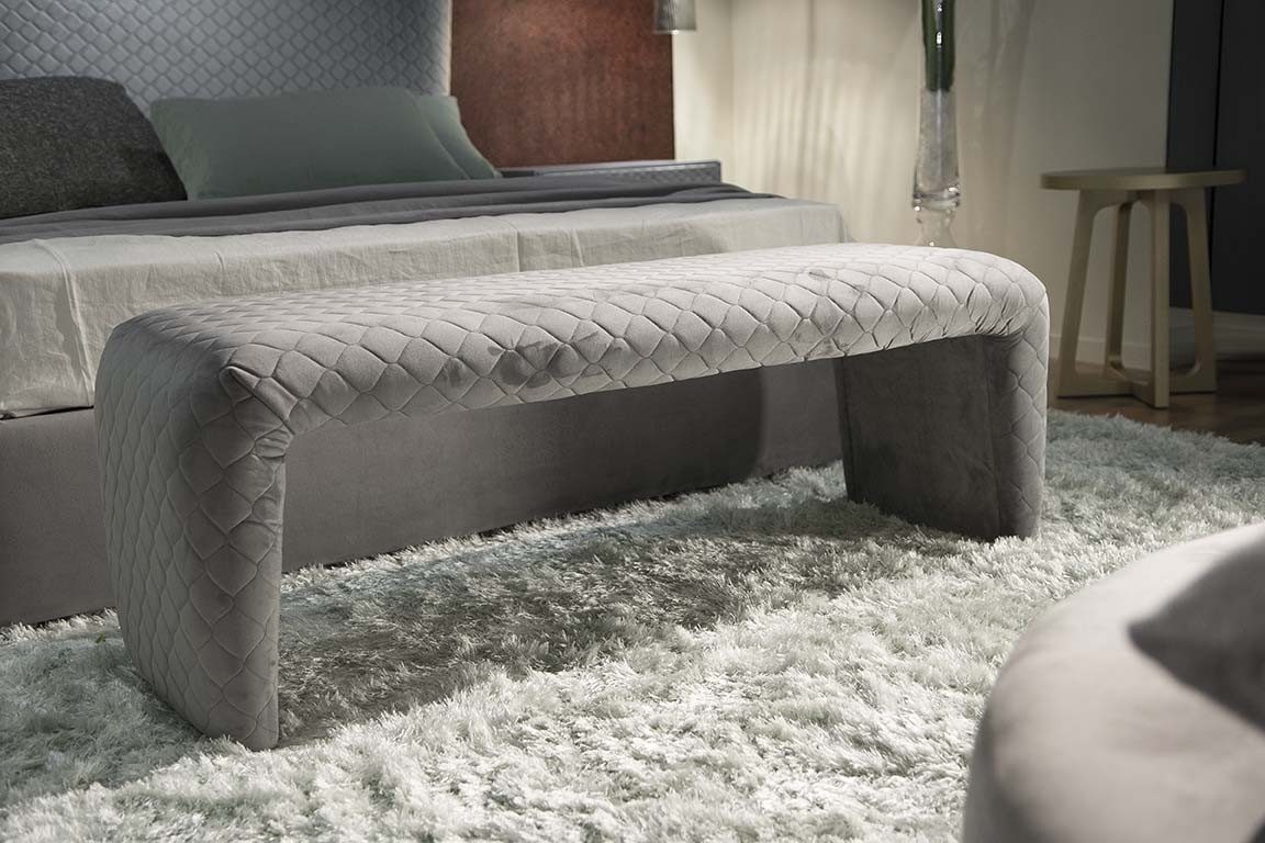 Xlmoebel Hocker Pouf Sofa Beistellmöbel Fuß Ottomane aus Stoff, Made in Europa